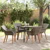Image de vidaXL Ensemble de salle à manger de jardin 5 pièces en Gris Poly Rattan 3261678