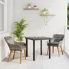 Image de vidaXL Ensemble de repas de jardin 3 pièces en poly rattan gris 3261684