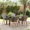 Image de vidaXL Ensemble de salle à manger de jardin 5 pièces gris en osier 3261686