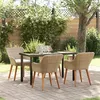 Image de vidaXL Ensemble de salle à manger de jardin 5 pièces en rattan poly beige 3261700