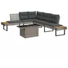 Image de vidaXL Salon de jardin avec coussins 2pcs gris résine tressée et verre 3277496