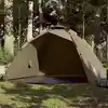 Image de Vidaxl Tente de Pêche, 4 Personnes, Marron, Montage Rapide