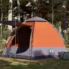 Image de Vidaxl Tente Familiale, Cabine, 4 Personnes, Gris-Orange