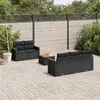 Image de vidaXL Salon de Jardin avec Coussins 6 pcs, Canapés de Terrasse, Ensemble de Meubles de Patio, Mobilier d'Extérieur, Noir 3258184