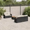 Image de vidaXL Salon de Jardin avec Coussins 6 pcs, Canapés de Terrasse, Ensemble de Meubles de Patio, Mobilier d'Extérieur, Noir 3258185