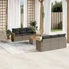 Image de vidaXL Salon de Jardin avec Coussins 7 pcs, Canapés de Terrasse, Ensemble de Meubles de Patio, Mobilier d'Extérieur, Gris 3258196