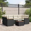 Image de vidaXL Salon de Jardin avec Coussins 7 pcs, Canapés de Terrasse, Ensemble de Meubles de Patio, Mobilier d'Extérieur, Noir 3258199