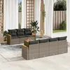 Image de vidaXL Salon de Jardin avec Coussins 8 pcs, Canapés de Terrasse, Ensemble de Meubles de Patio, Mobilier d'Extérieur, Gris 3258210