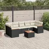 Image de vidaXL Salon de Jardin avec Coussins 8 pcs, Canapés de Terrasse, Ensemble de Meubles de Patio, Mobilier d'Extérieur, Noir 3258213