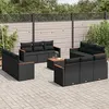 Image de vidaXL Salon de Jardin avec Coussins 13 pcs, Canapés avec Pieds Réglables, Ensemble de Meubles d'Extérieur Patio Terrasse, 3218640