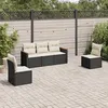 Image de vidaXL Salon de Jardin avec Coussins 5 pcs, Canapés de Terrasse, Ensemble de Meubles de Patio, Mobilier d'Extérieur, Noir 3258248