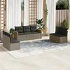 Image de vidaXL Salon de Jardin avec Coussins 7 pcs, Canapés de Terrasse, Ensemble de Meubles de Patio, Mobilier d'Extérieur, Gris 3258280