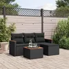 Image de vidaXL Salon de Jardin avec Coussins 5 pcs, Canapés de Terrasse, Ensemble de Meubles de Patio, Mobilier d'Extérieur, Noir 3258310