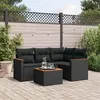 Image de vidaXL 5-delige Loungeset met kussens poly rattan zwart3258338