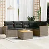 Image de vidaXL Salon de Jardin avec Coussins 6 pcs, Canapés de Terrasse, Ensemble de Meubles de Patio, Mobilier d'Extérieur, Gris 3258357