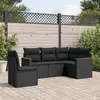 Image de vidaXL Salon de Jardin avec Coussins 5 pcs, Canapés de Terrasse, Ensemble de Meubles de Patio, Mobilier d'Extérieur, Noir 3258373