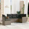 Image de vidaXL Salon de Jardin avec Coussins 5 pcs, Canapés de Terrasse, Ensemble de Meubles de Patio, Mobilier d'Extérieur, Gris 3258378