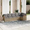 Image de vidaXL Salon de Jardin avec Coussins 6 pcs, Canapés de Terrasse, Ensemble de Meubles de Patio, Mobilier d'Extérieur, Beige 3258391