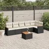 Image de vidaXL Salon de Jardin avec Coussins 7 pcs, Canapés de Terrasse, Ensemble de Meubles de Patio, Mobilier d'Extérieur, Noir 3258395