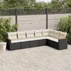 Image de vidaXL Salon de Jardin avec Coussins 7 pcs, Canapés de Terrasse, Ensemble de Meubles de Patio, Mobilier d'Extérieur, Noir 3258430