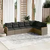 Image de vidaXL Salon de Jardin avec Coussins 7 pcs, Canapés de Terrasse, Ensemble de Meubles de Patio, Mobilier d'Extérieur, Gris 3258434