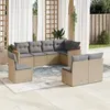 Image de vidaXL Salon de Jardin avec Coussins 8 pcs, Canapés de Terrasse, Ensemble de Meubles de Patio, Mobilier d'Extérieur, Beige 3258447