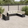 Image de vidaXL Salon de Jardin avec Coussins 9 pcs, Canapés de Terrasse, Ensemble de Meubles de Patio, Mobilier d'Extérieur, Noir 3258500
