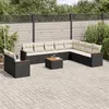 Image de Noir Vidaxl 10 personnes 11 pieces salon de jardin modulable 62.0 x 62 x 69 resine tressee