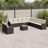 Image de vidaXL Salon de Jardin avec Coussins 6 pcs, Canapés de Terrasse, Ensemble de Meubles de Patio, Mobilier d'Extérieur, Noir 3257219