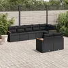 Image de vidaXL 8-delige Loungeset met kussens poly rattan zwart3258548