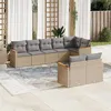 Image de vidaXL Salon de Jardin avec Coussins 8 pcs, Canapés de Terrasse, Ensemble de Meubles de Patio, Mobilier d'Extérieur, Beige 3258552
