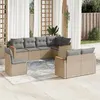 Image de vidaXL Salon de Jardin avec Coussins 8 pcs, Canapés de Terrasse, Ensemble de Meubles de Patio, Mobilier d'Extérieur, Beige 3258566