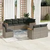 Image de Salon de jardin modulable Vidaxl resine tressee gris 8 pieces 62.0 x 62 x 69 8 personnes