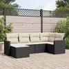 Image de vidaXL Salon de Jardin avec Coussins 6 pcs, Canapés de Terrasse, Ensemble de Meubles de Patio, Mobilier d'Extérieur, Noir 3258577