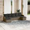 Image de vidaXL Salon de Jardin avec Coussins 7 pcs, Canapés de Terrasse, Ensemble de Meubles de Patio, Mobilier d'Extérieur, Gris 3258637