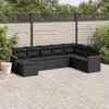 Image de vidaXL 8-delige Loungeset met kussens poly rattan zwart3258646