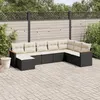 Image de vidaXL Salon de Jardin avec Coussins 8 pcs, Canapés de Terrasse, Ensemble de Meubles de Patio, Mobilier d'Extérieur, Noir 3258647