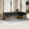 Image de vidaXL Salon de Jardin avec Coussins 8 pcs, Canapés de Terrasse, Ensemble de Meubles de Patio, Mobilier d'Extérieur, Gris 3258651