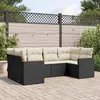 Image de vidaXL Salon de Jardin avec Coussins 6 pcs, Canapés de Terrasse, Ensemble de Meubles de Patio, Mobilier d'Extérieur, Noir 3258661