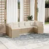 Image de vidaXL Salon de Jardin avec Coussins 7 pcs, Canapés de Terrasse, Ensemble de Meubles de Patio, Mobilier d'Extérieur, Beige 3258670