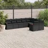 Image de vidaXL Salon de Jardin avec Coussins 9 pcs, Canapés de Terrasse, Ensemble de Meubles de Patio, Mobilier d'Extérieur, Noir 3258702