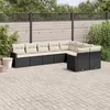 Image de vidaXL Salon de Jardin avec Coussins 9 pcs, Canapés de Terrasse, Ensemble de Meubles de Patio, Mobilier d'Extérieur, Noir 3258703