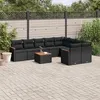 Image de vidaXL Salon de Jardin avec Coussins 10 pcs, Canapés de Terrasse, Ensemble de Meubles de Patio, Mobilier d'Extérieur, Noir 3258709