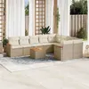 Image de vidaXL Salon de Jardin avec Coussins 10 pcs, Canapés de Terrasse, Ensemble de Meubles de Patio, Mobilier d'Extérieur, Beige 3258712