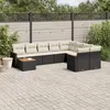 Image de vidaXL Salon de Jardin avec Coussins 10 pcs, Canapés de Terrasse, Ensemble de Meubles de Patio, Mobilier d'Extérieur, Noir 3258717