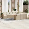 Image de vidaXL Salon de Jardin avec Coussins 10 pcs, Canapés de Terrasse, Ensemble de Meubles de Patio, Mobilier d'Extérieur, Beige 3258740