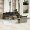 Image de vidaXL Salon de Jardin avec Coussins 10 pcs, Canapés de Terrasse, Ensemble de Meubles de Patio, Mobilier d'Extérieur, Gris 3258784