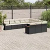 Image de vidaXL Salon de Jardin avec Coussins 11 pcs, Canapés de Terrasse, Ensemble de Meubles de Patio, Mobilier d'Extérieur, Noir 3258829