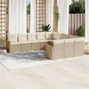 Image de vidaXL Salon de Jardin avec Coussins 13 pcs, Canapés avec Pieds Réglables, Ensemble de Meubles d'Extérieur Patio Terrasse, 3250284