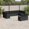 Image de vidaXL 12-delige Loungeset met kussens poly rattan zwart3258842